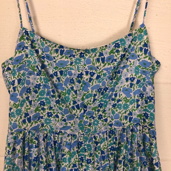 J. Crew x Liberty London A-line Midi Dress in Liberty Daisy Fabric Size 10 Blue - Picture 6 of 16